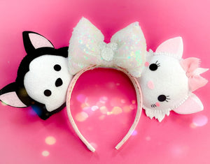 White Black Cats  | Mouse Ears