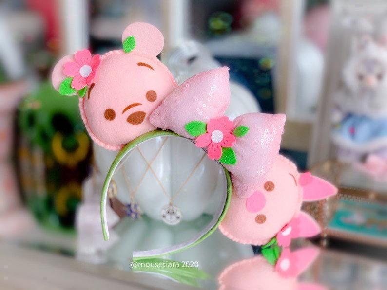 Pink Sakura  Bear Pig | Mouse Ears