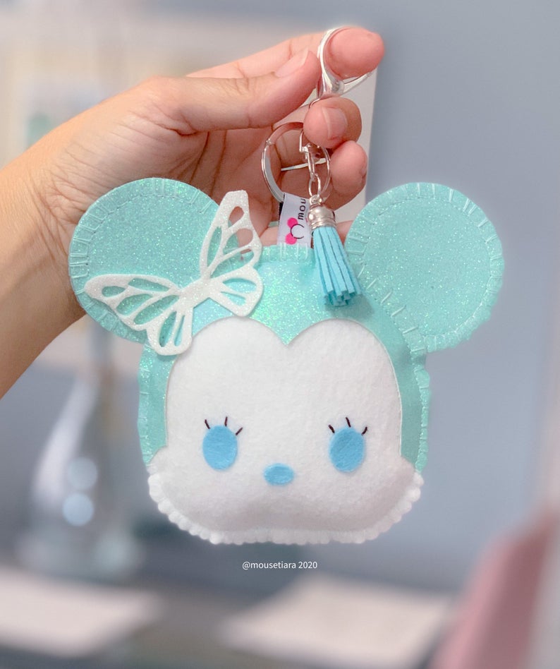 Glitter Blue | Mouse Keychain