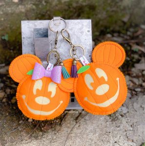 Orange Pumpkin Set  | Mouse Keychain