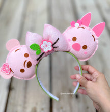 Load image into Gallery viewer, Pink Sakura Bear Pig | Mouse Ears