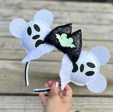 Load image into Gallery viewer, Glow in the Dark Ghost Mouse | Mouse Ears