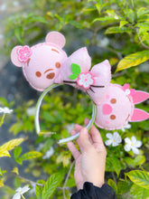 Load image into Gallery viewer, Pink Sakura Bear Pig | Mouse Ears