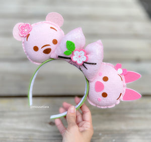 Pink Sakura Bear Pig | Mouse Ears